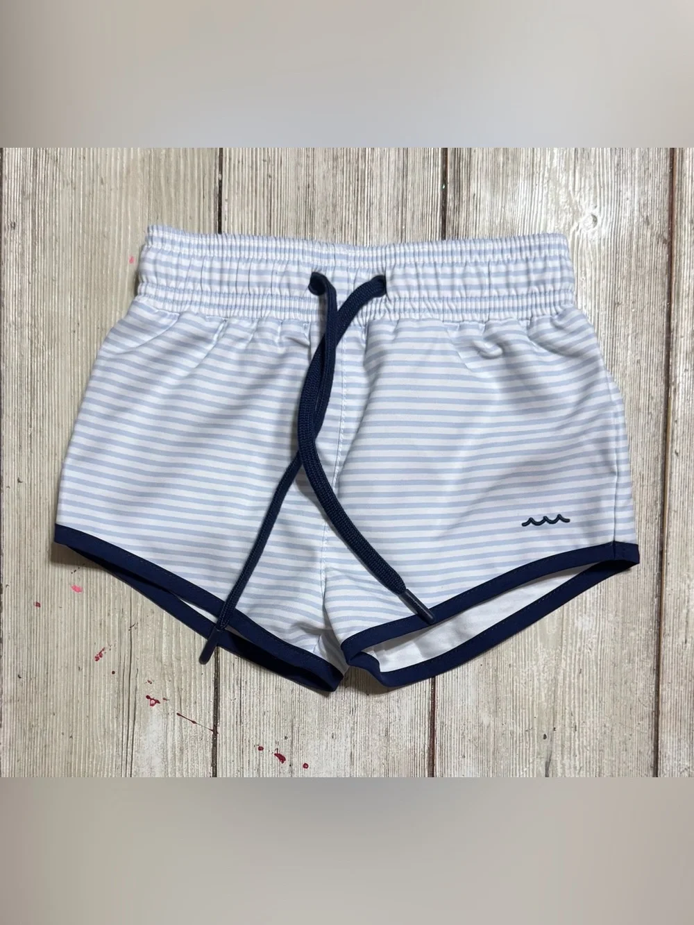 Minnow Boys Boardie Shorts swim trunks 2t Powder Blue Stripe